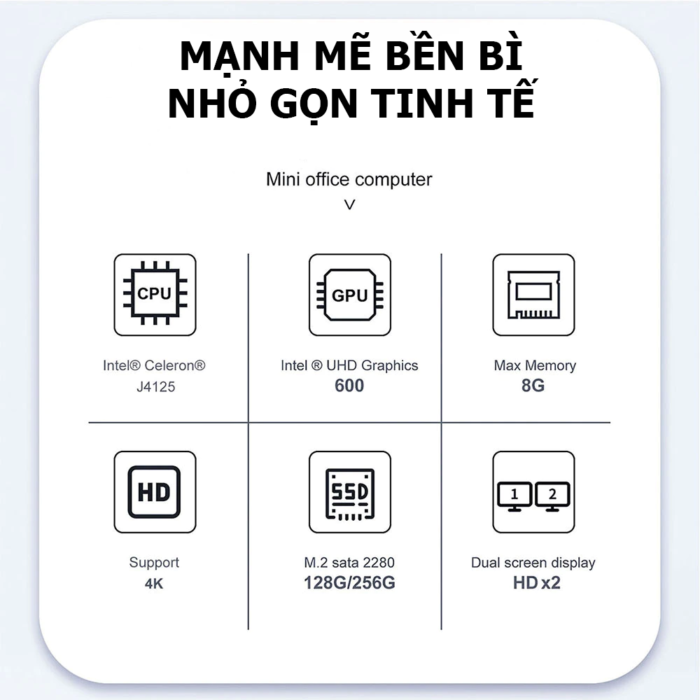 Máy tính để bàn giá rẻ - Máy chủ server pos - Mini PC Intel NUC J4125 - Ảnh 5