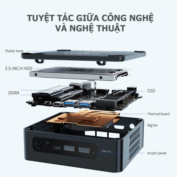Máy tính để bàn giá rẻ - Máy chủ server pos - Mini PC Intel NUC J4125 - Ảnh 6