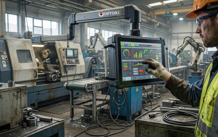 Màn hình cảm ứng công nghiệp cho xưởng bụi ẩm chọn gì